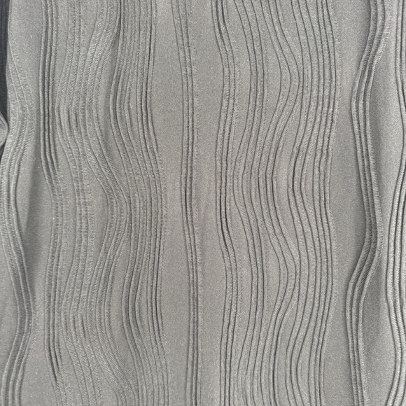 Kaileigh Size Large Black Long sleeve Button Up Shirt Texture‎ Semi Sheer Collar - Picture 8 of 10